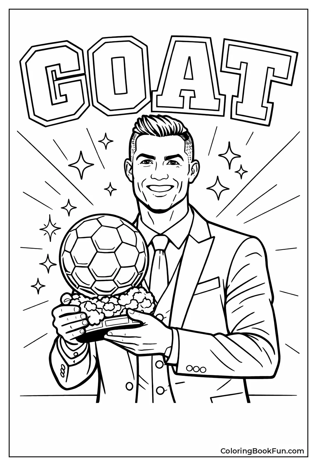 Ronaldo Poses with Ballon d'Or
