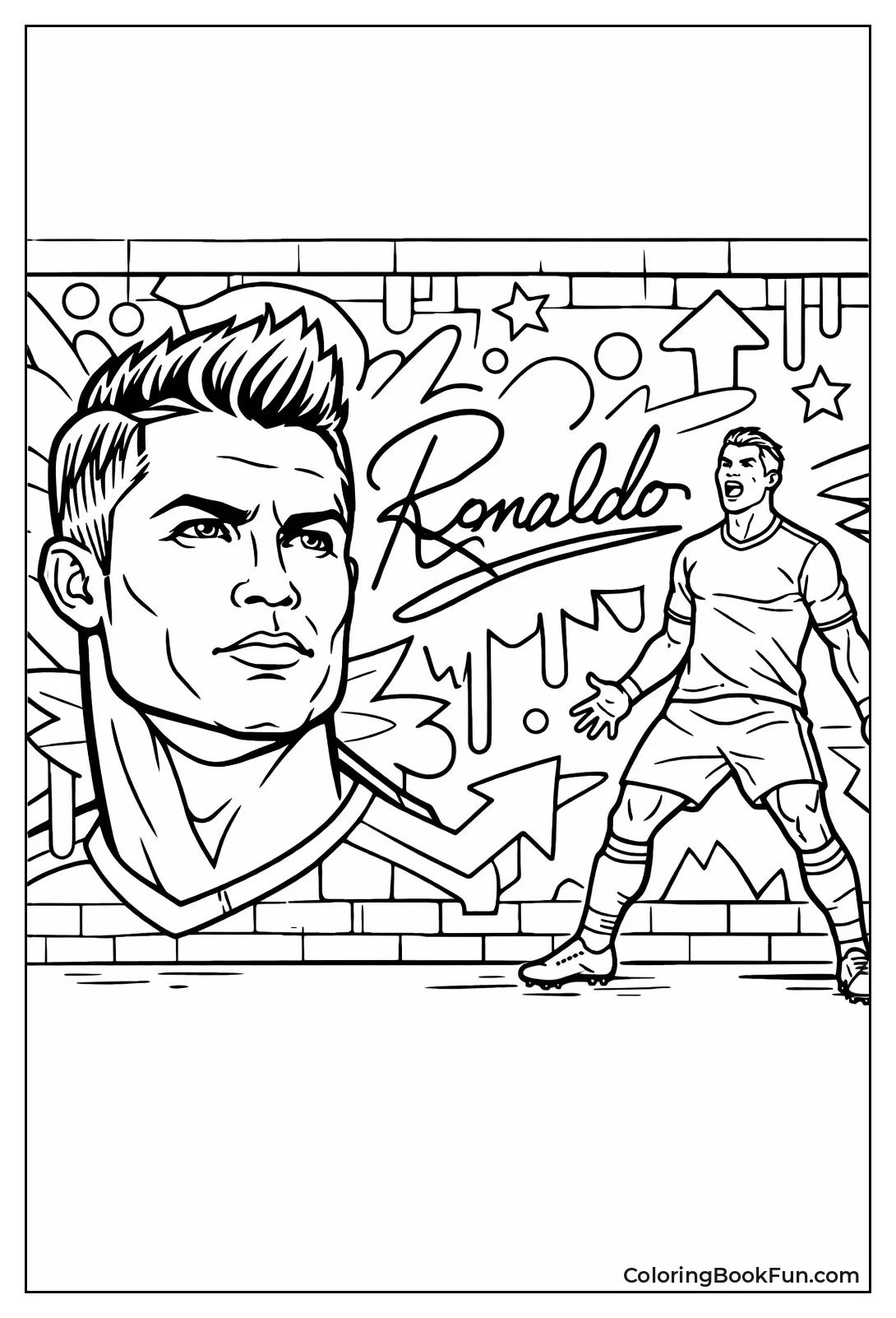 Graffiti Ronaldo Street Mural