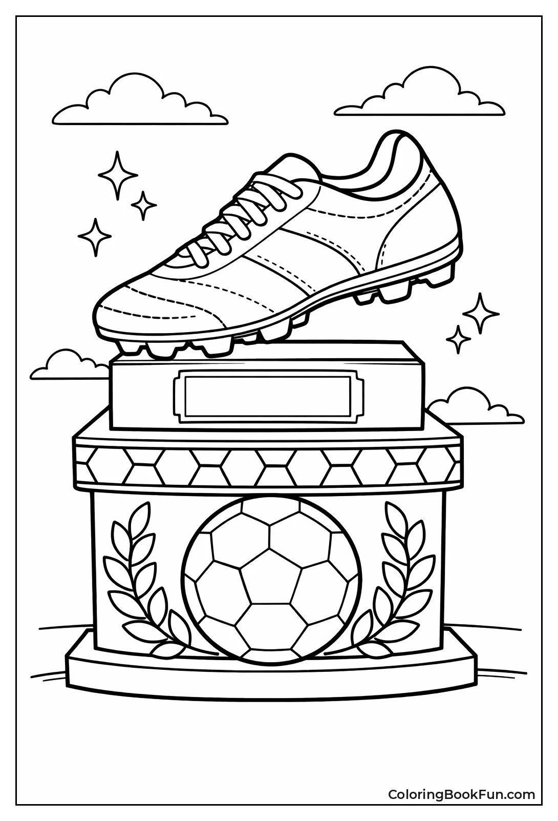 Golden Boot on Pedestal