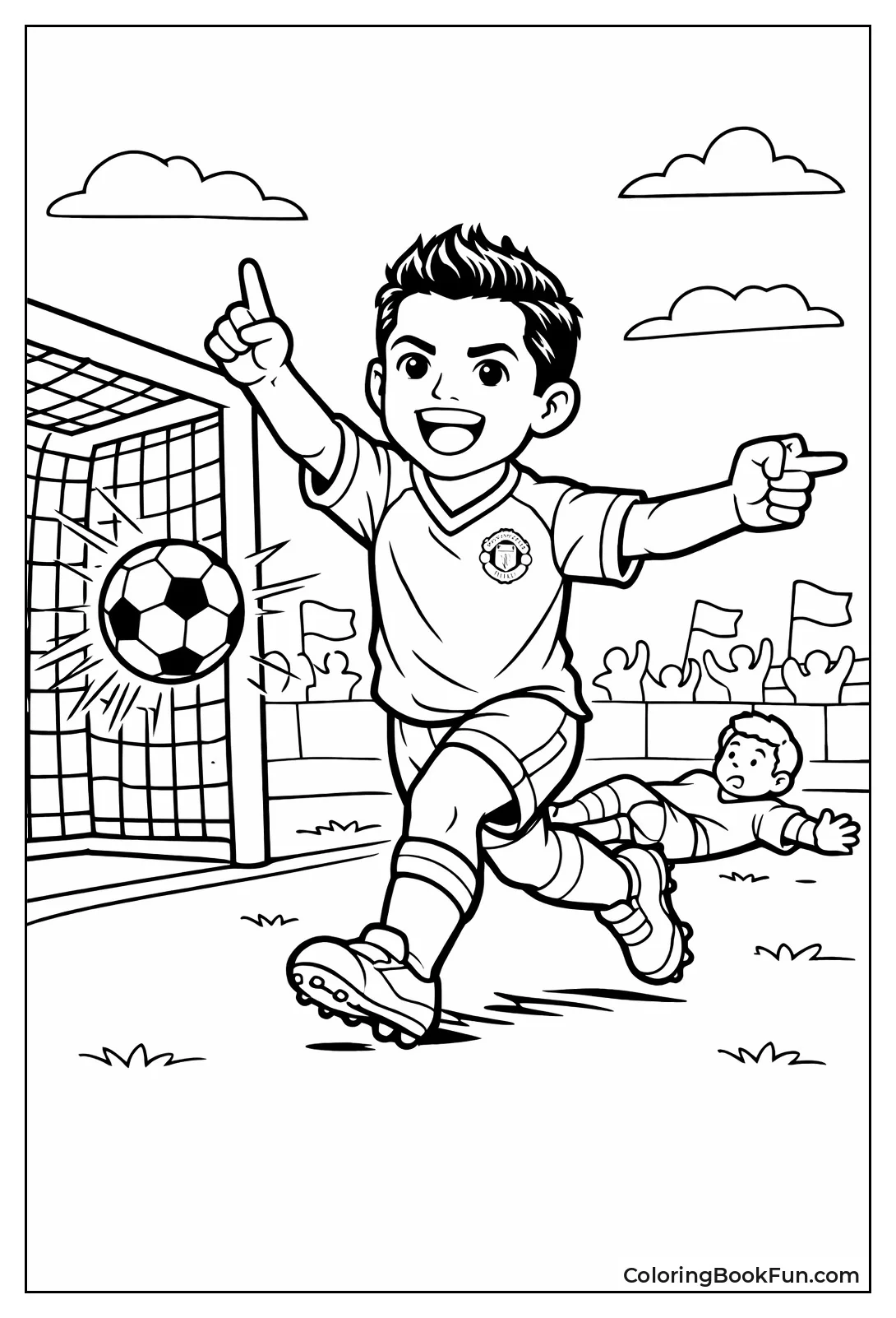 Young Ronaldo Scores Goal