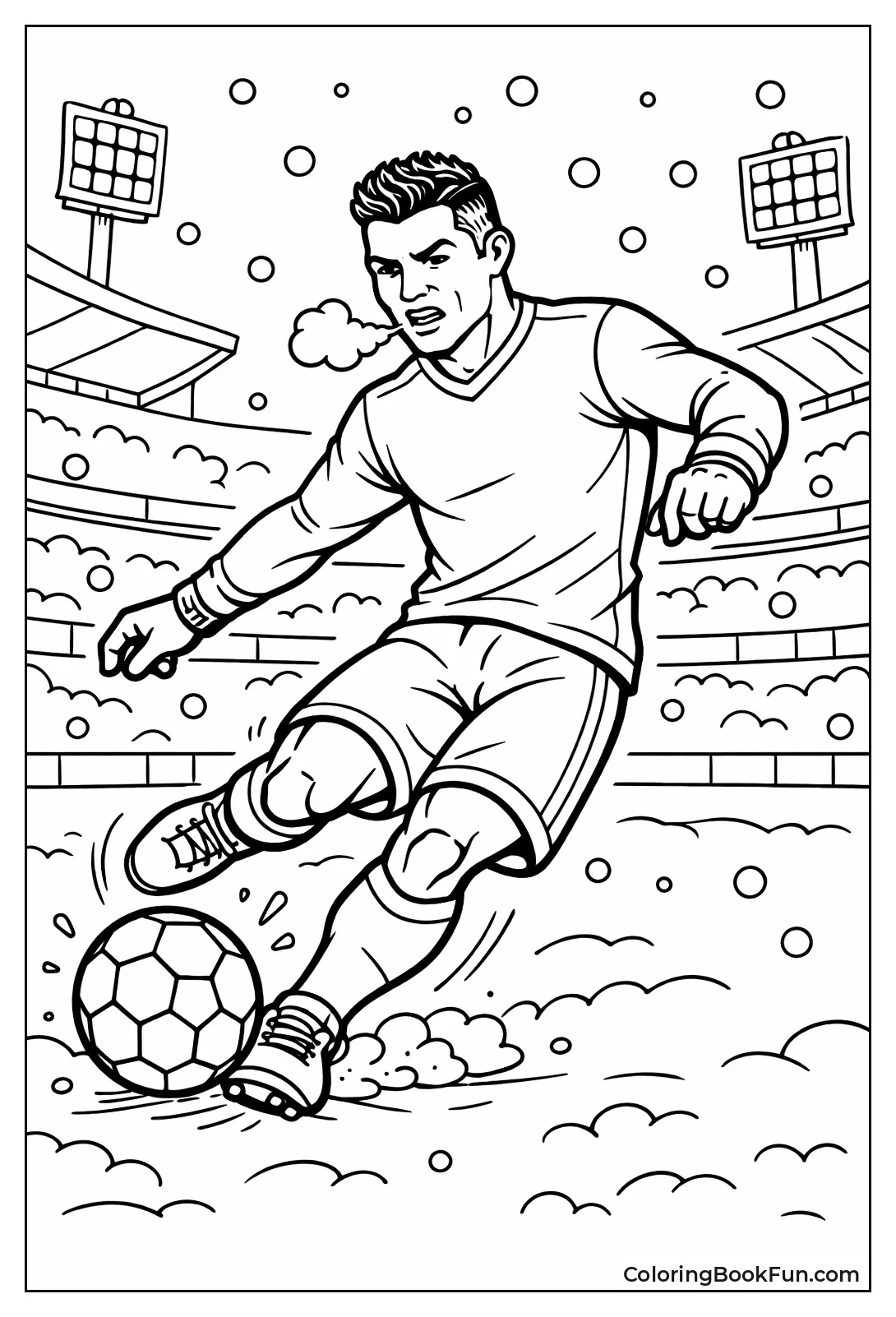 Ronaldo Plays Snow Soccer