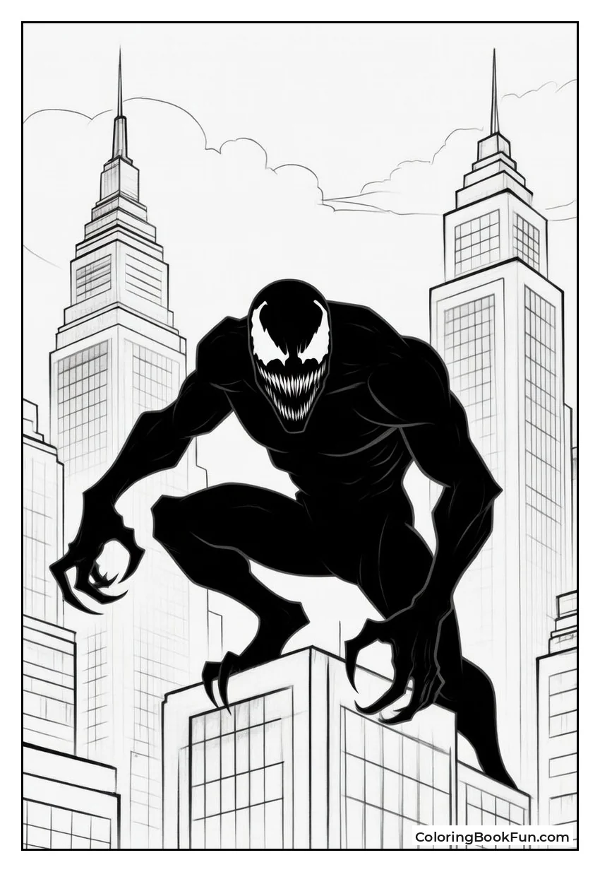 Carnage Crouches on Rooftop