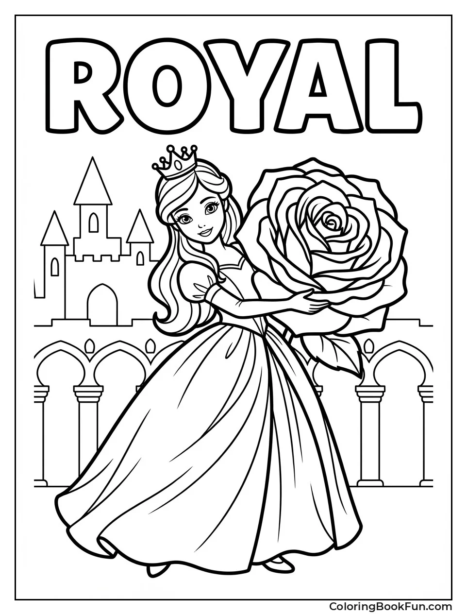 Princess Holding Big Rose