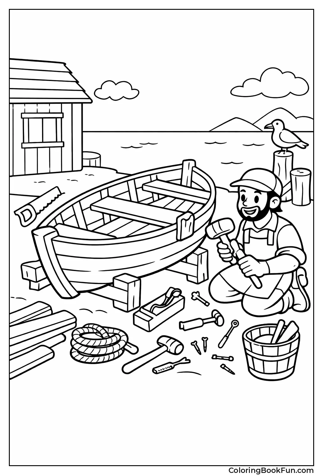 Building Wooden Rowboat