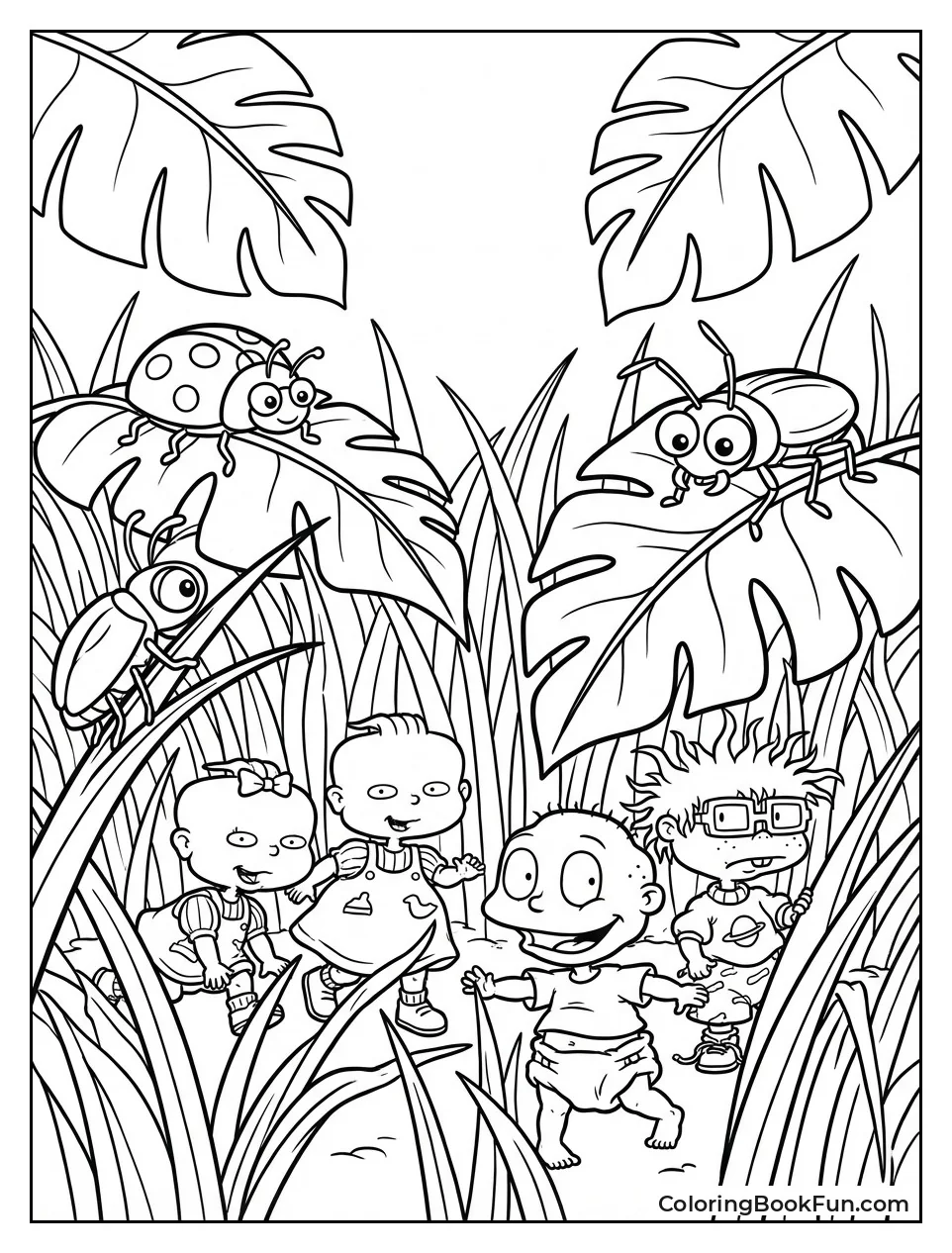 Babies Crawl through Jungle