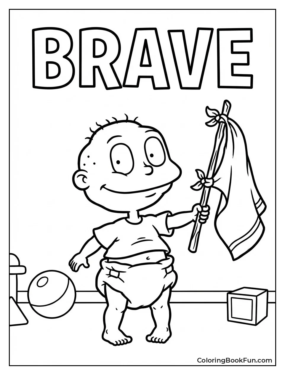 Brave Tommy Waves Flag