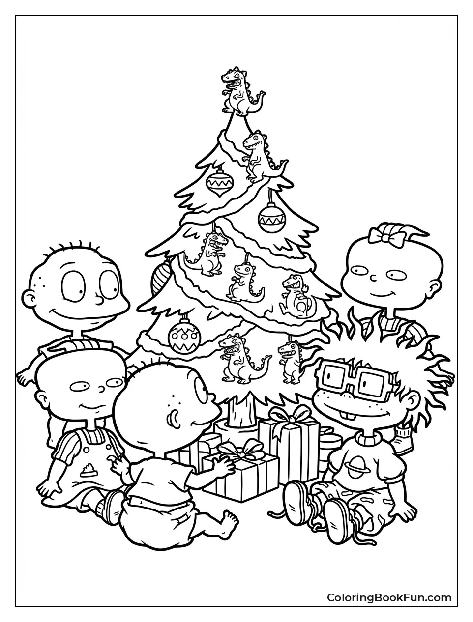 Reptar Decorates Christmas Tree