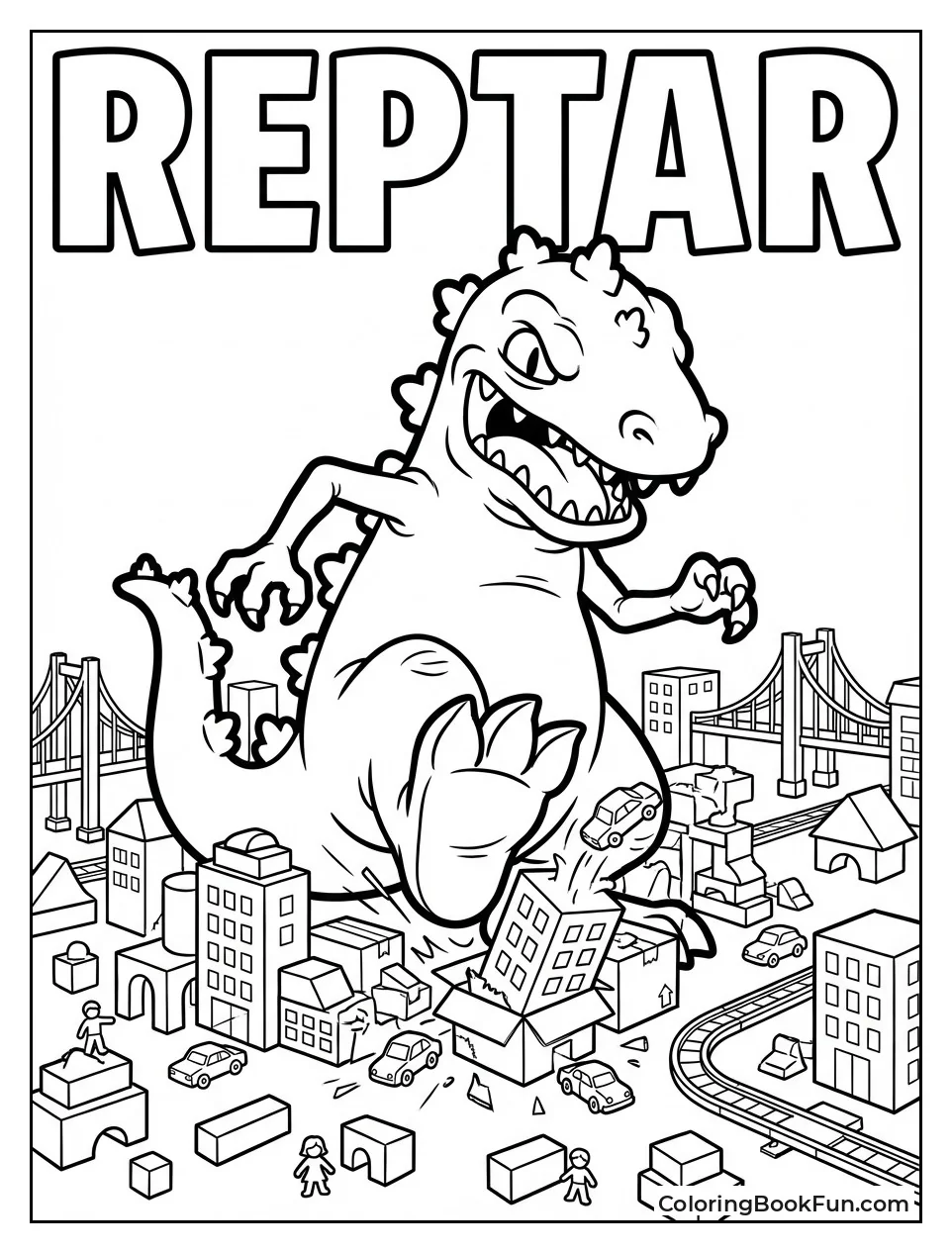 Reptar Stomps Toy City
