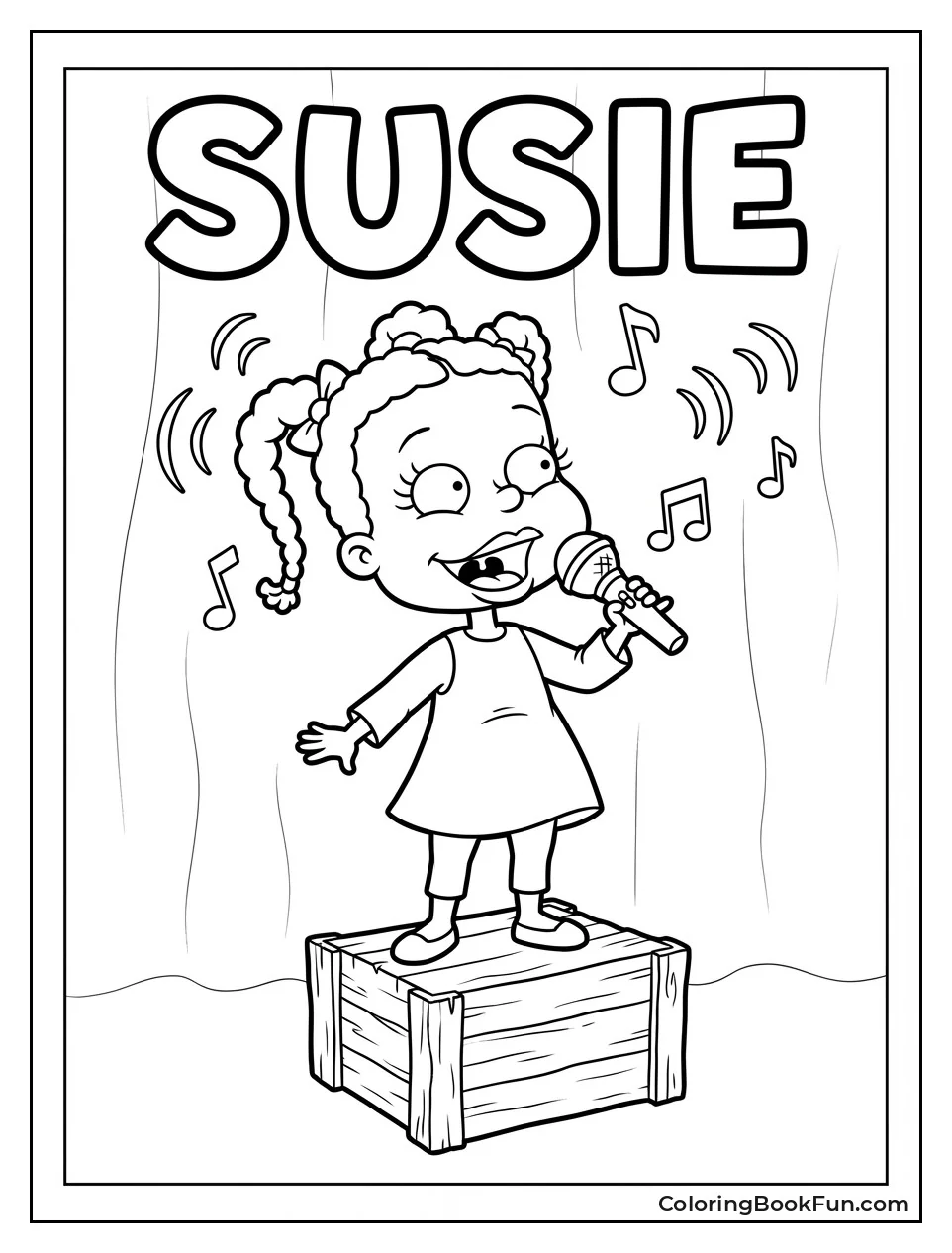 Susie Sings on Crate