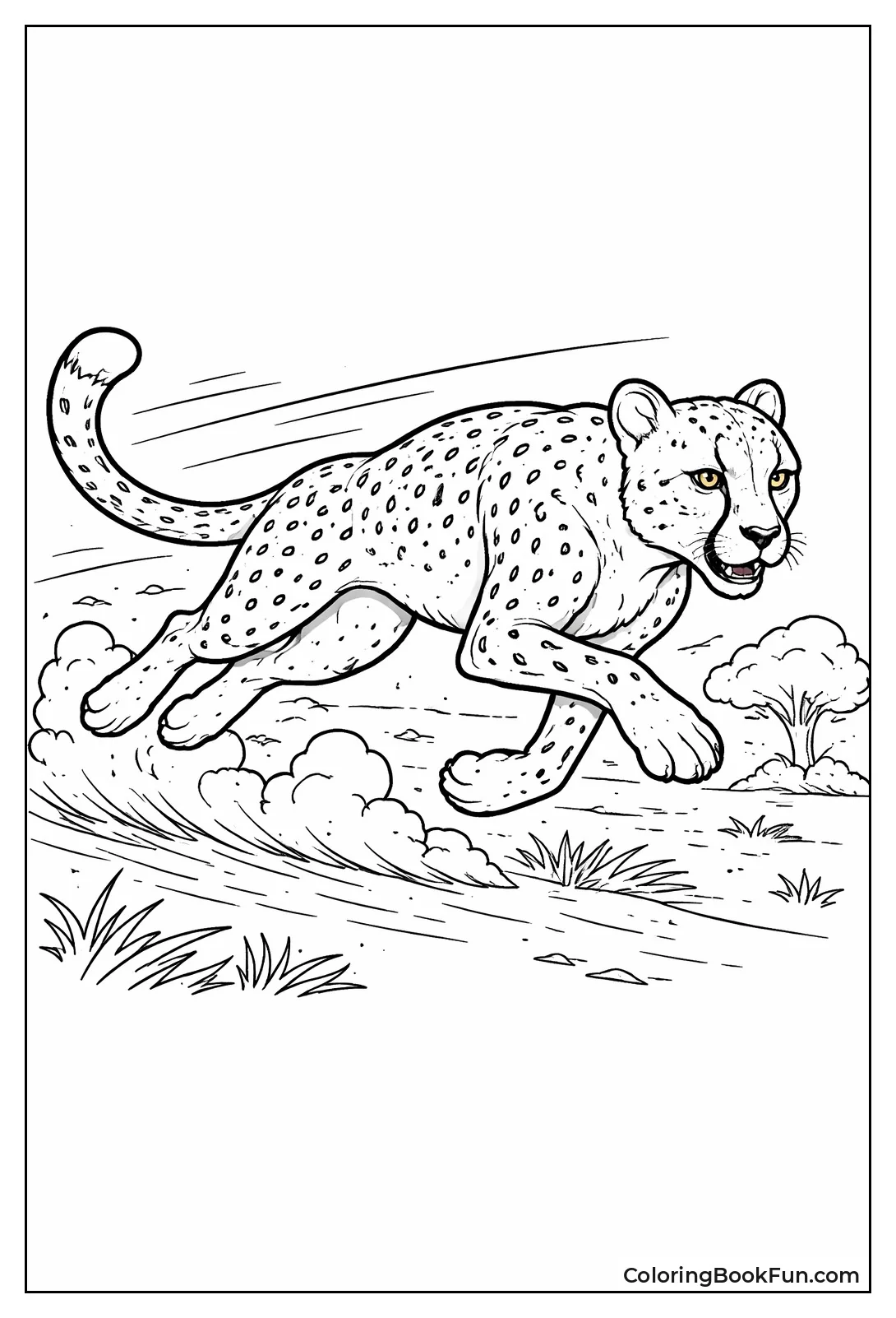 Cheetah Running with Motion