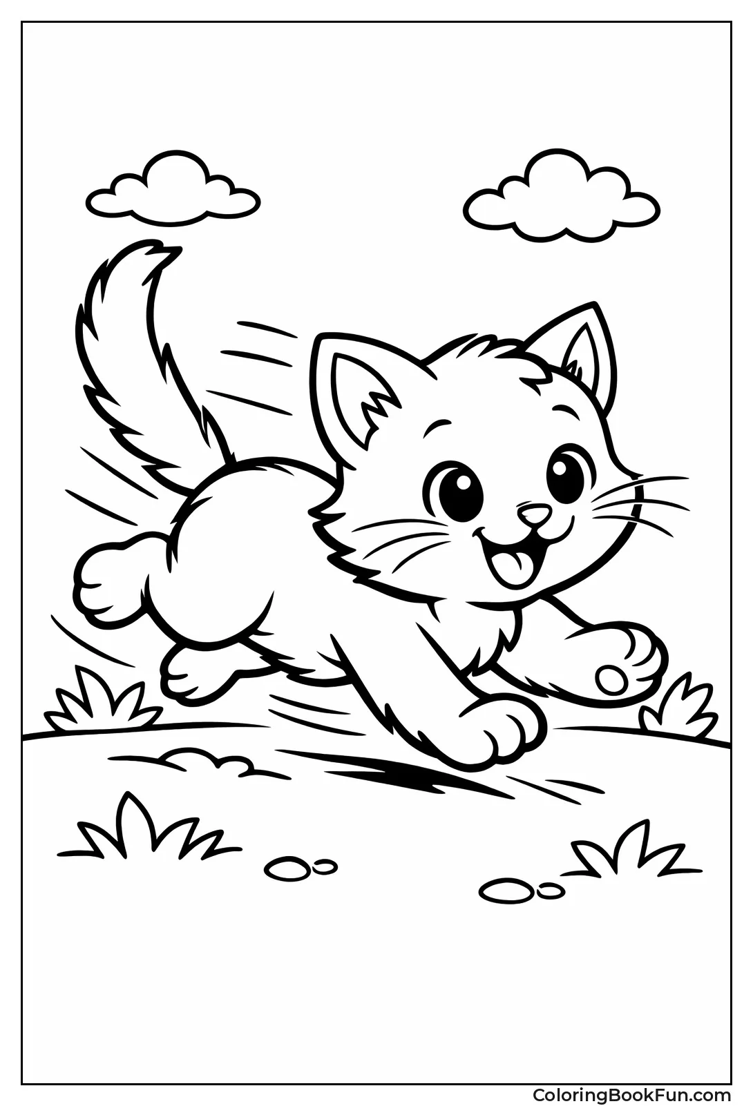 Running Playful Kitten