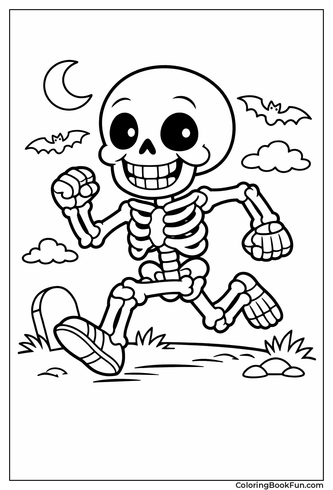 Excited Skeleton Running Fast