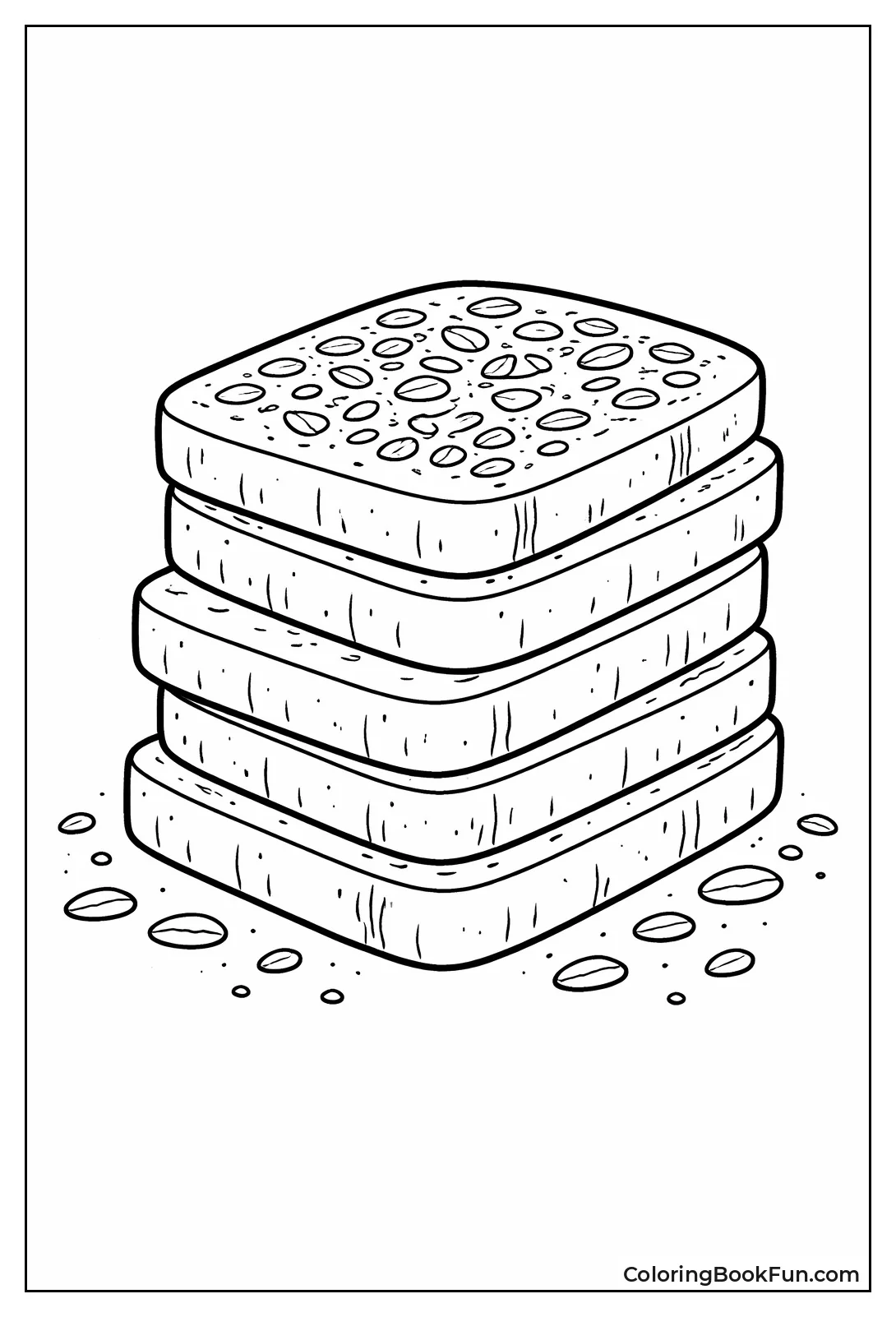 Stacked Seeded Rye Slices