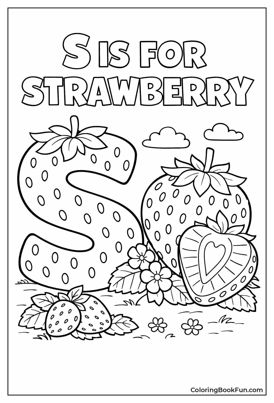 Letter S Shapes Strawberry