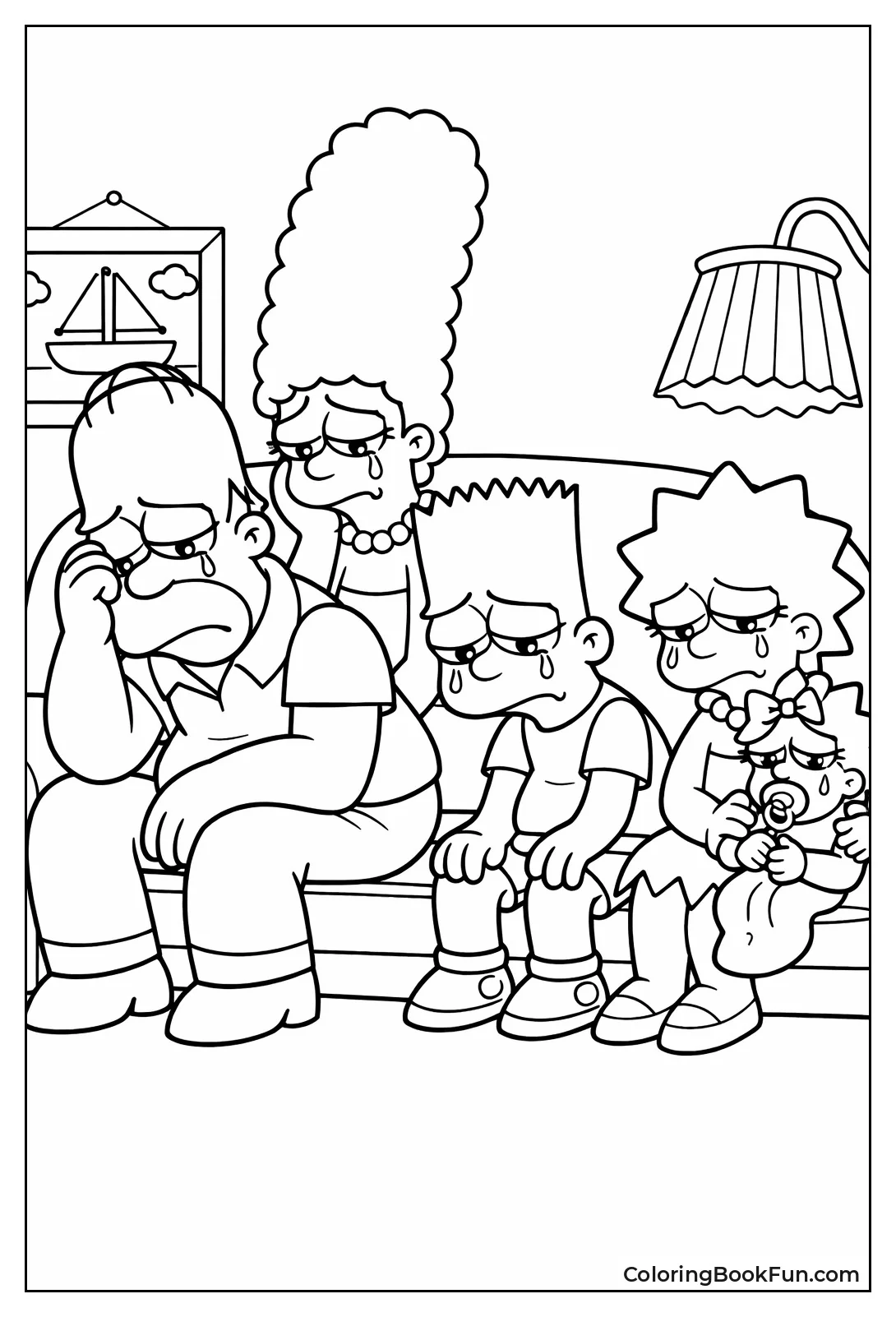 Sad Simpsons Family Slumps