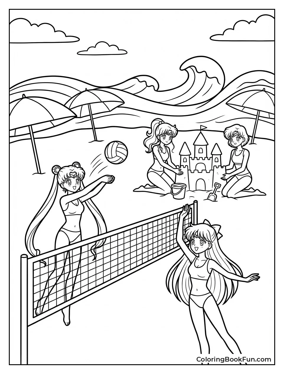 Scouts Play Beach Volleyball