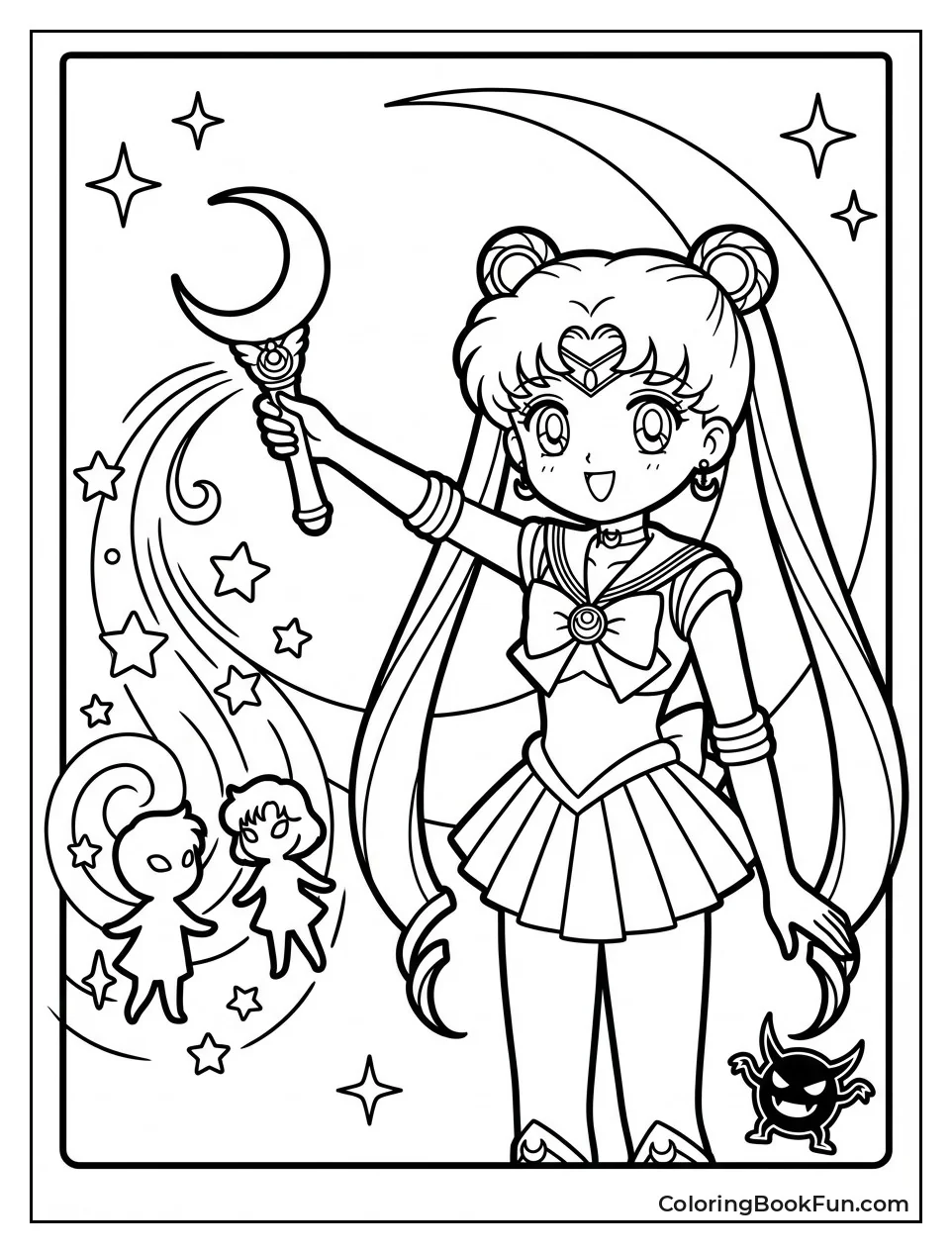 Sailor Moon Heals with Rod