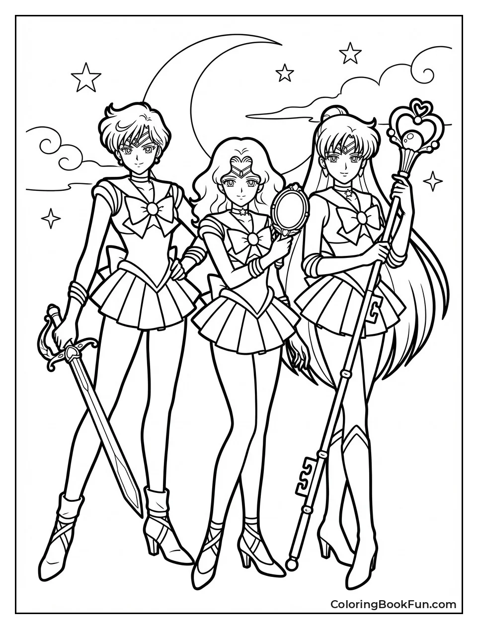 Outer Senshi Hold Talismans