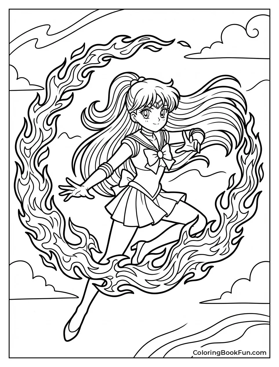 Sailor Mars Launches Fire Soul