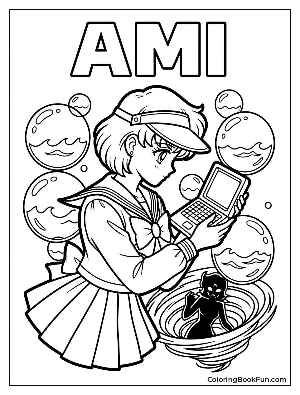 Sailor Mercury Analyzes with Computer