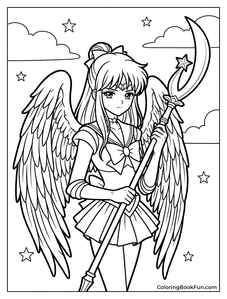 Sailor Saturn Holds Glaive