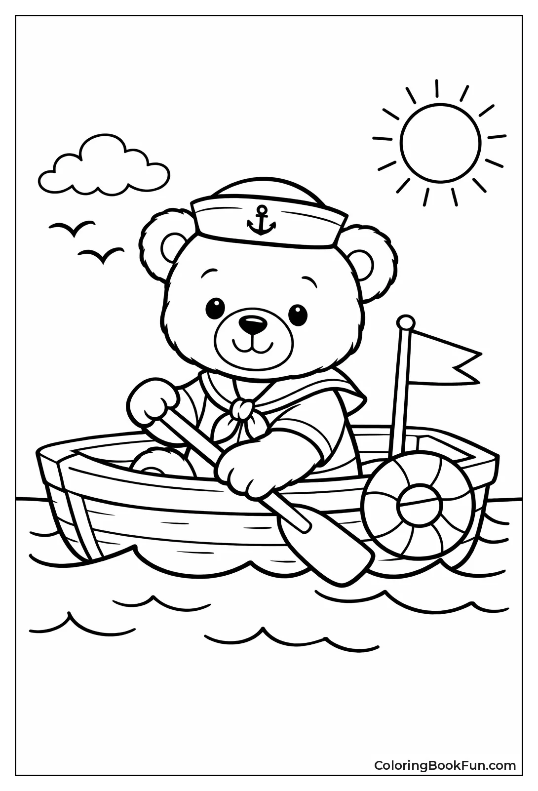 Sailor Teddy in Boat