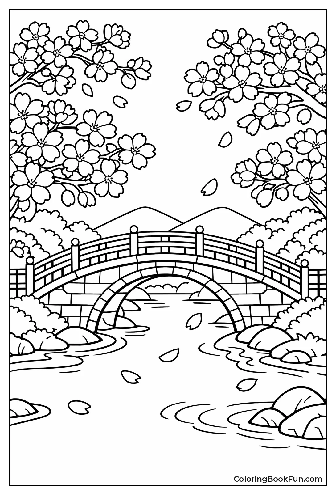 Bridge under Sakura