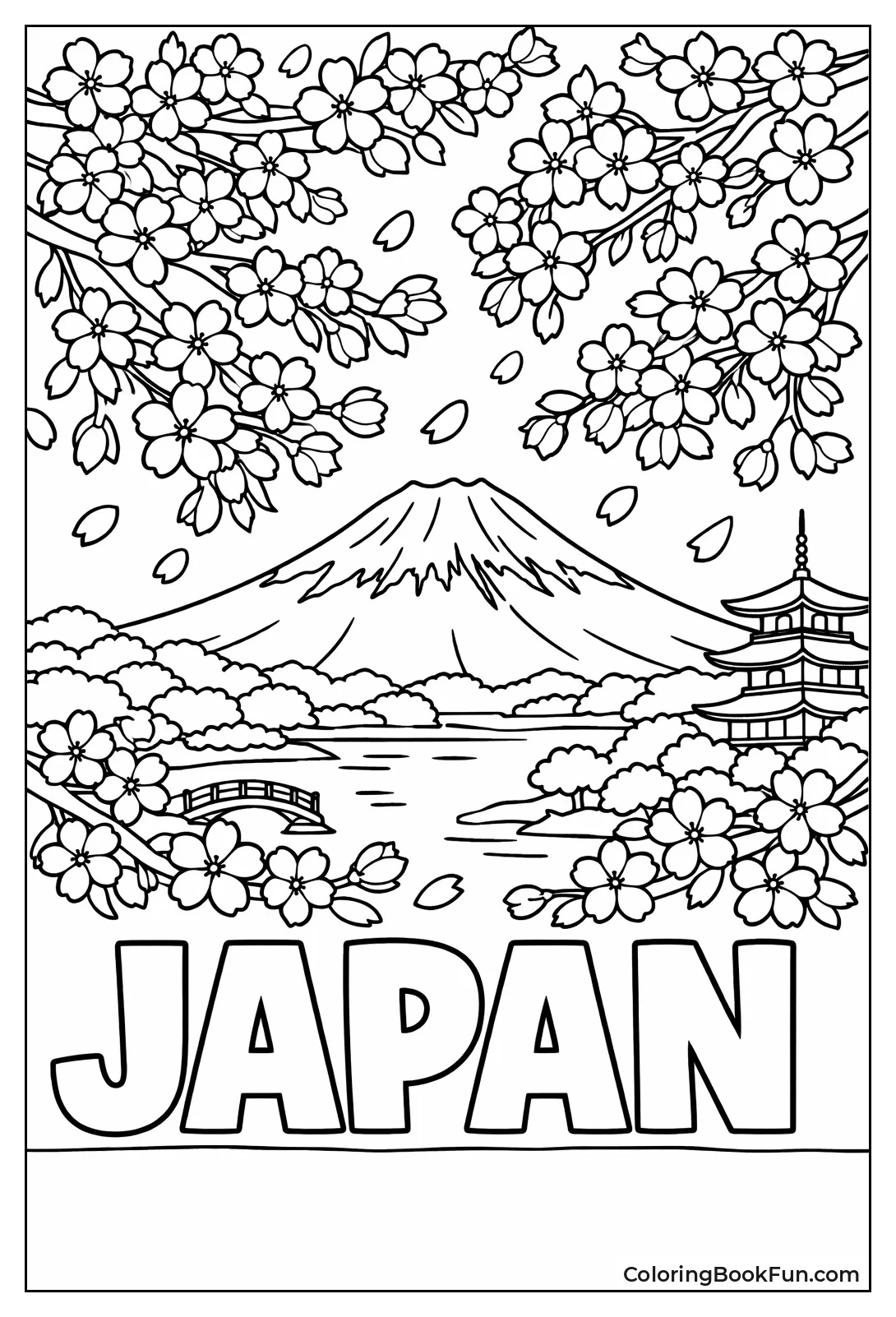 Fuji with Sakura Frame