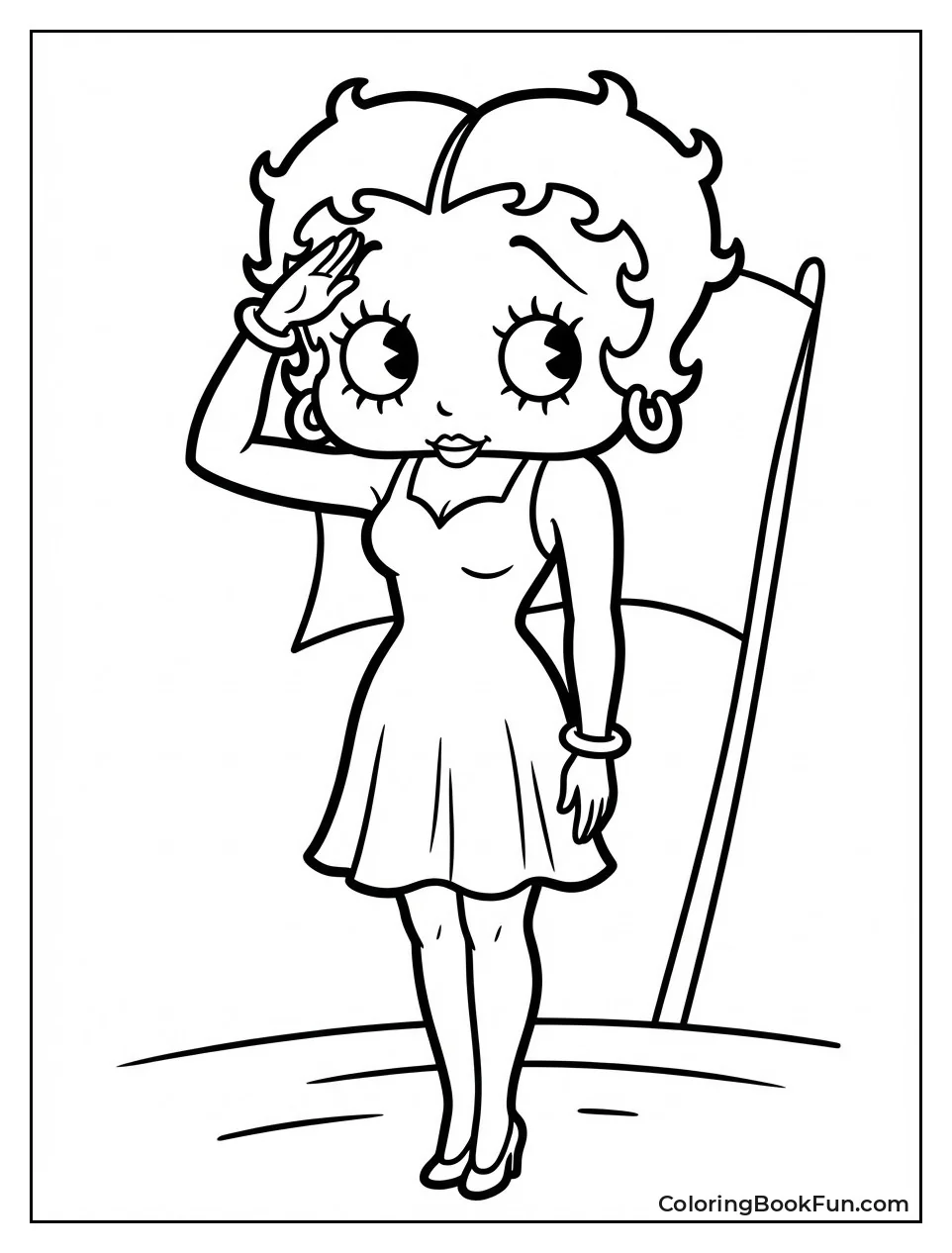 Betty Gives Cute Salute