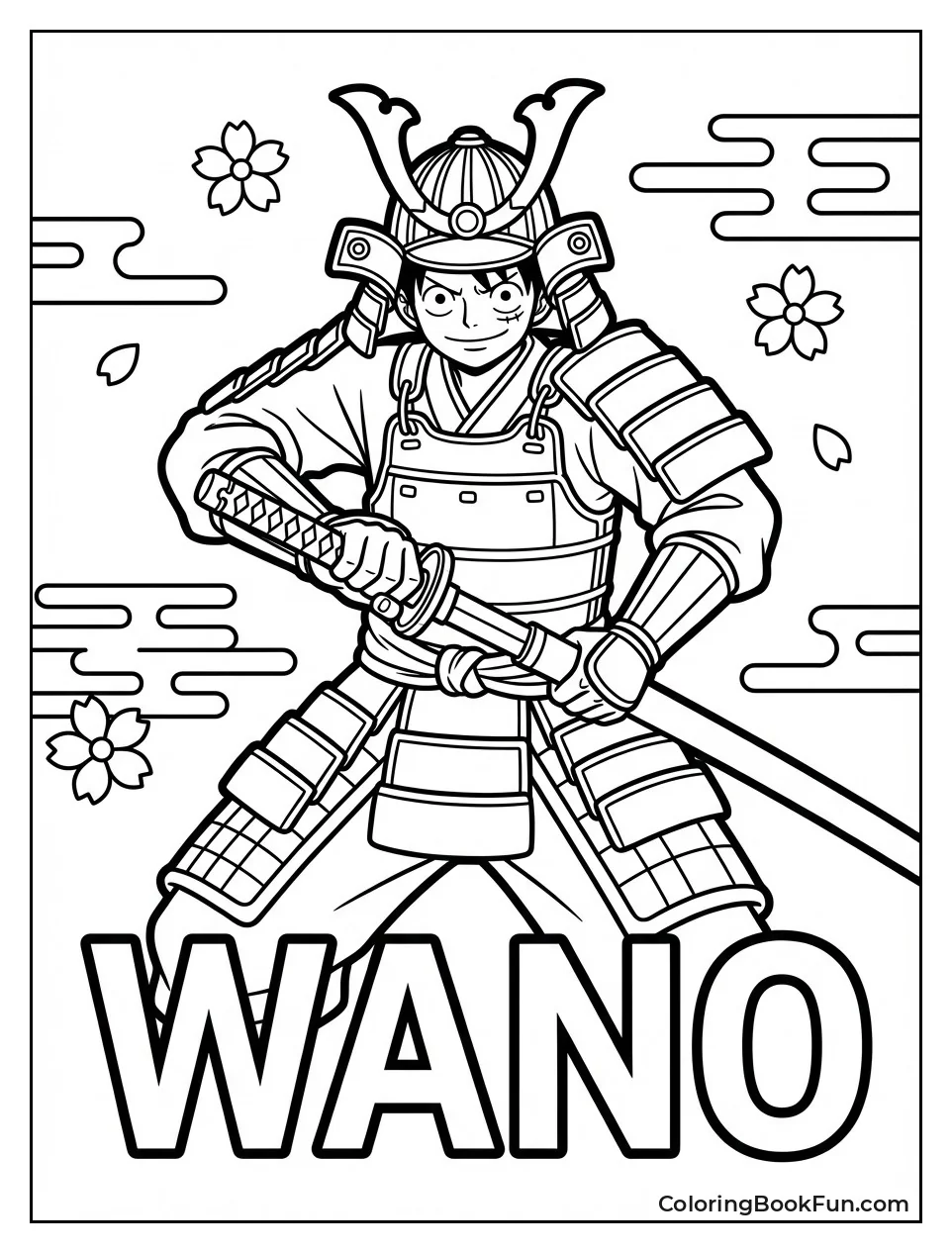 Samurai Luffy Holds Kitetsu Sword