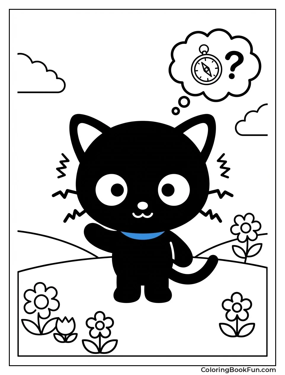 Chococat Waving in Meadow