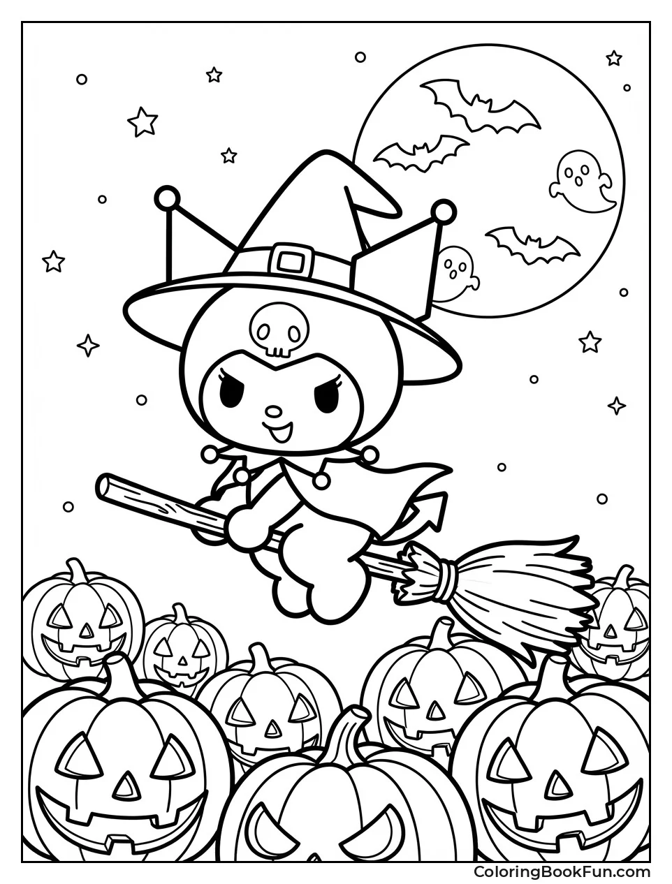 Kuromi Flying on Broom