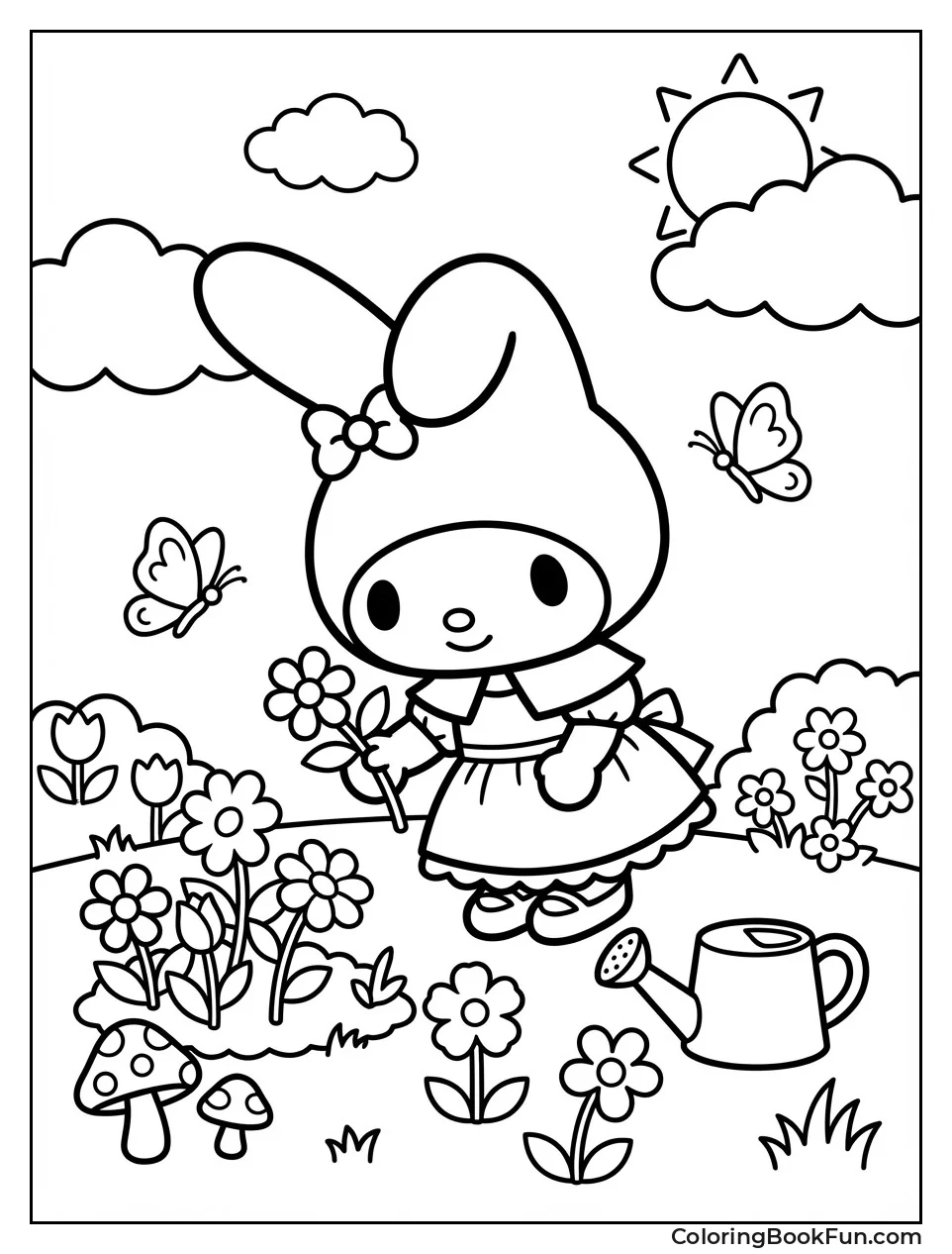 My Melody Picking Flowers
