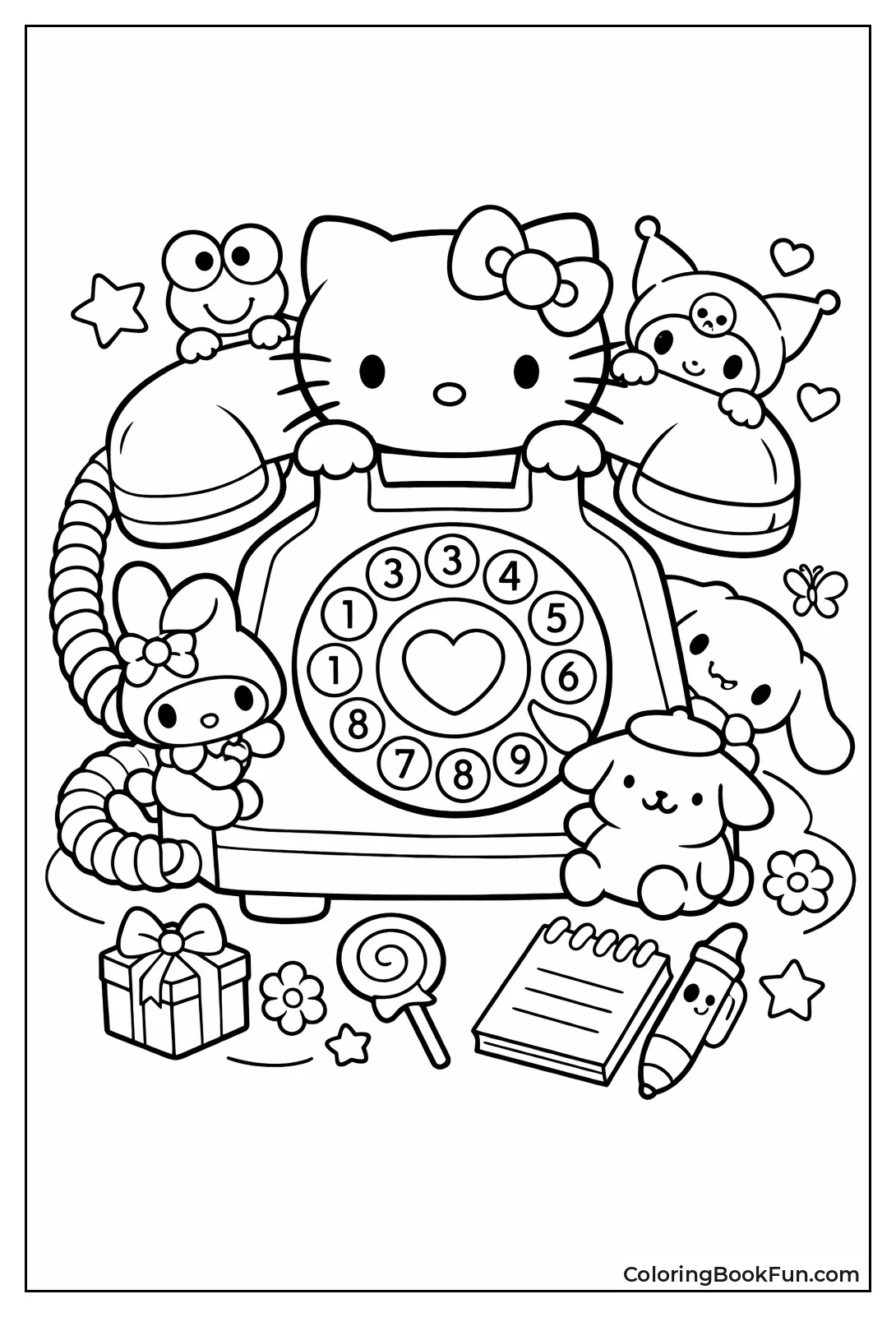 Phone with Sanrio Characters