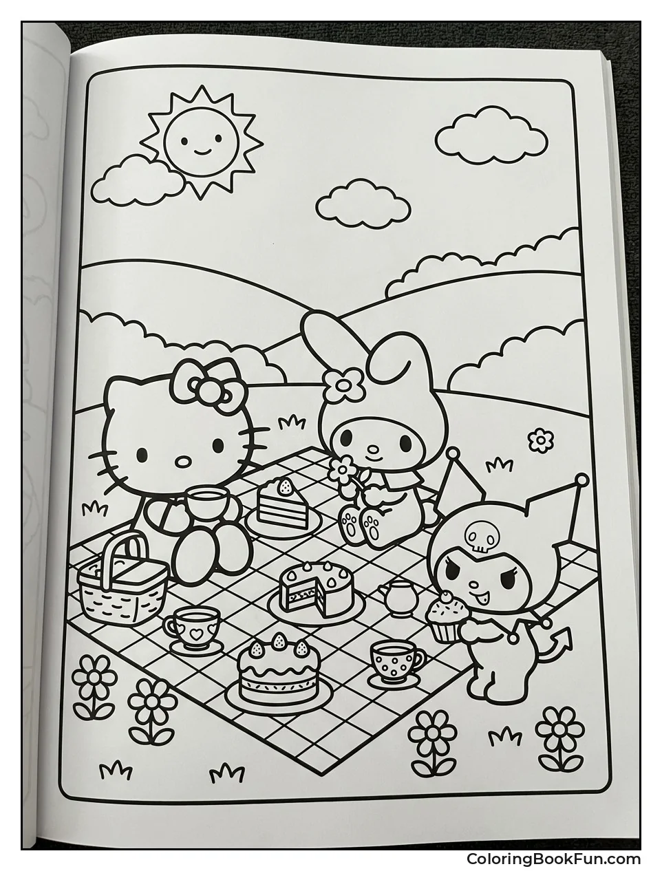 Friends Picnicking with Cakes