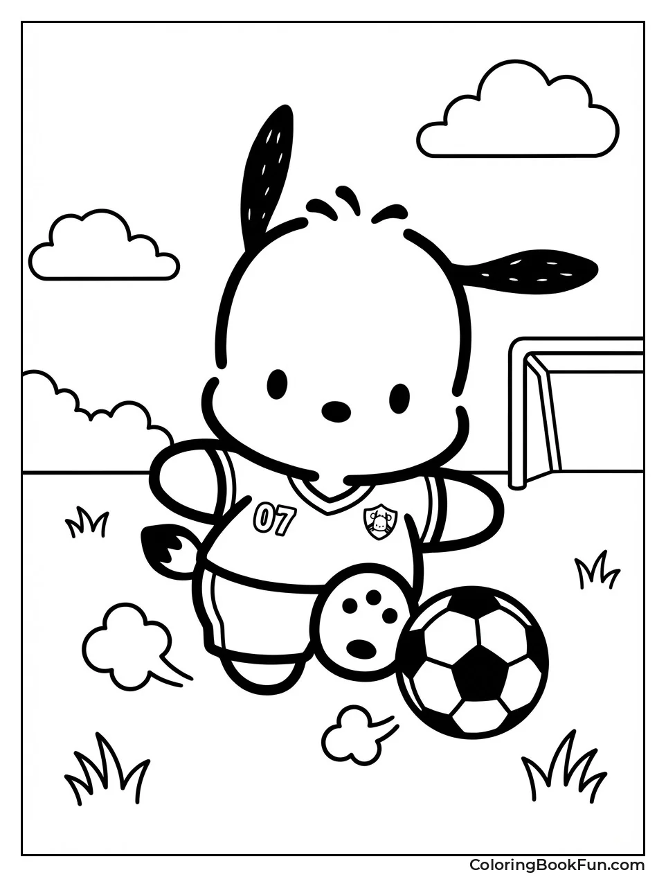 Pochacco Dribbling Soccer Ball