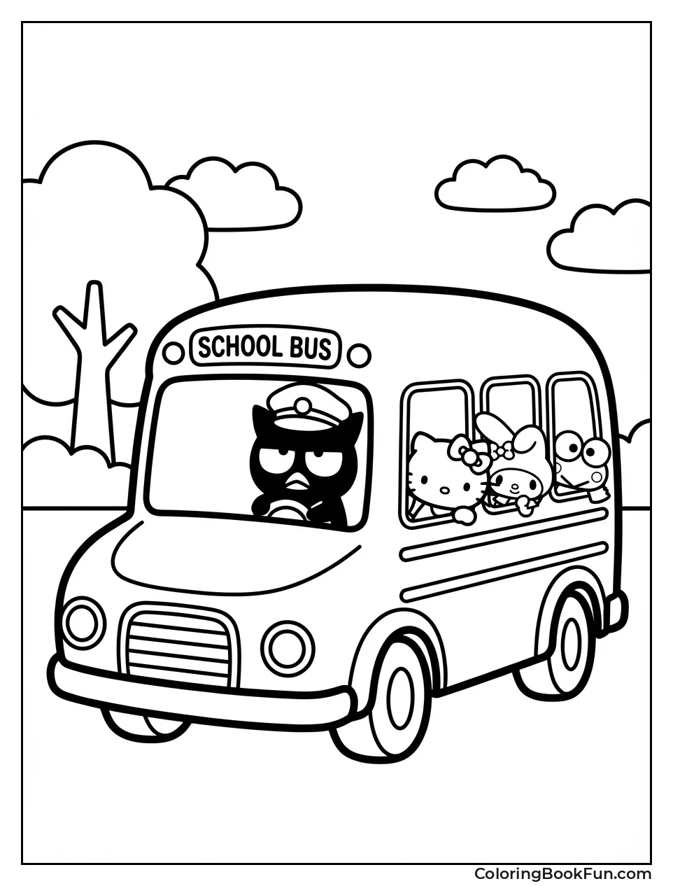 Badtz-Maru Driving School Bus