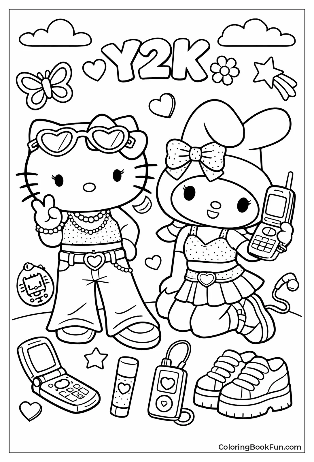 Sanrio Friends Wear Glittery Y2K Clothes