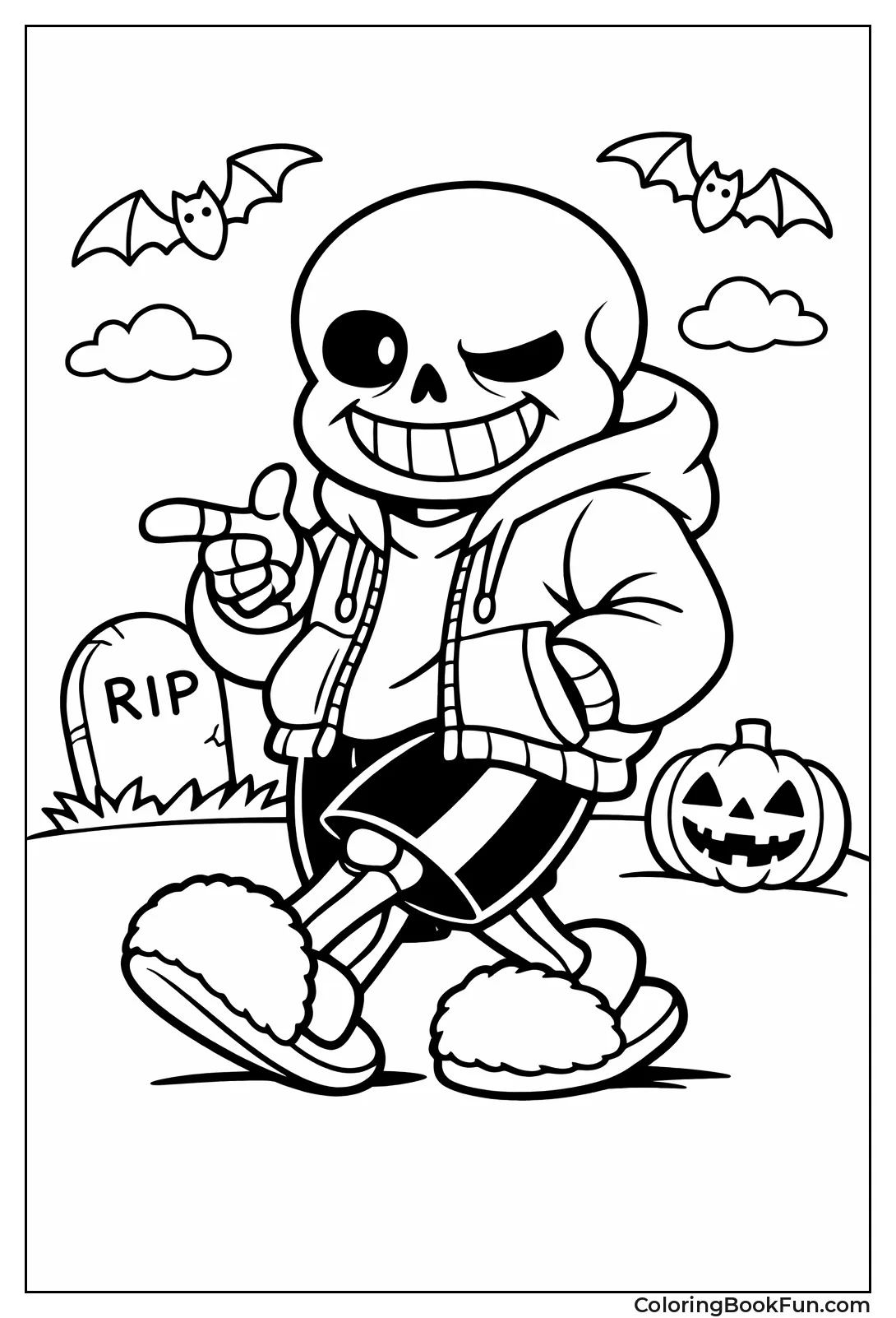 Sans Skeleton Wearing Hoodie