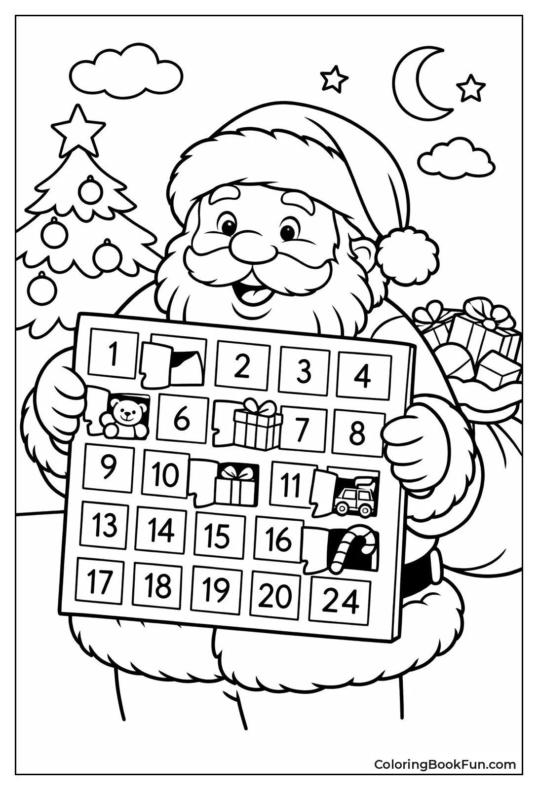 Santa with Advent Calendar