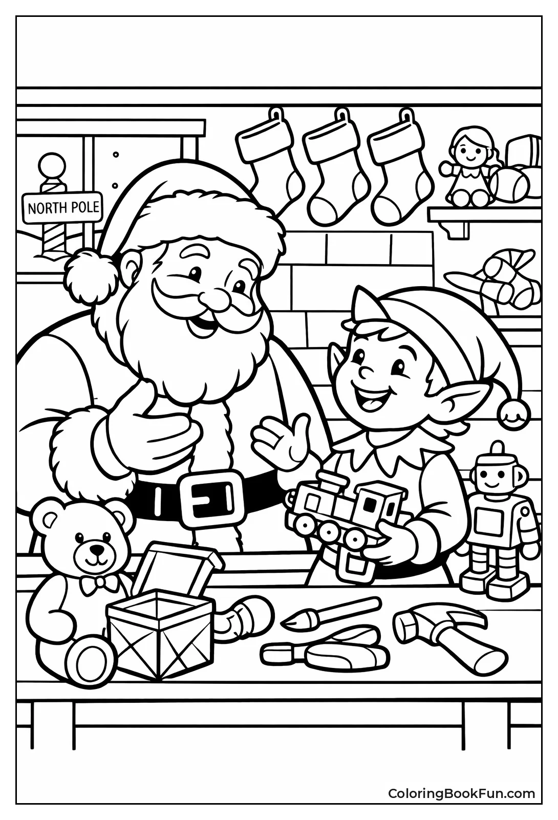 Santa Talking to Elf