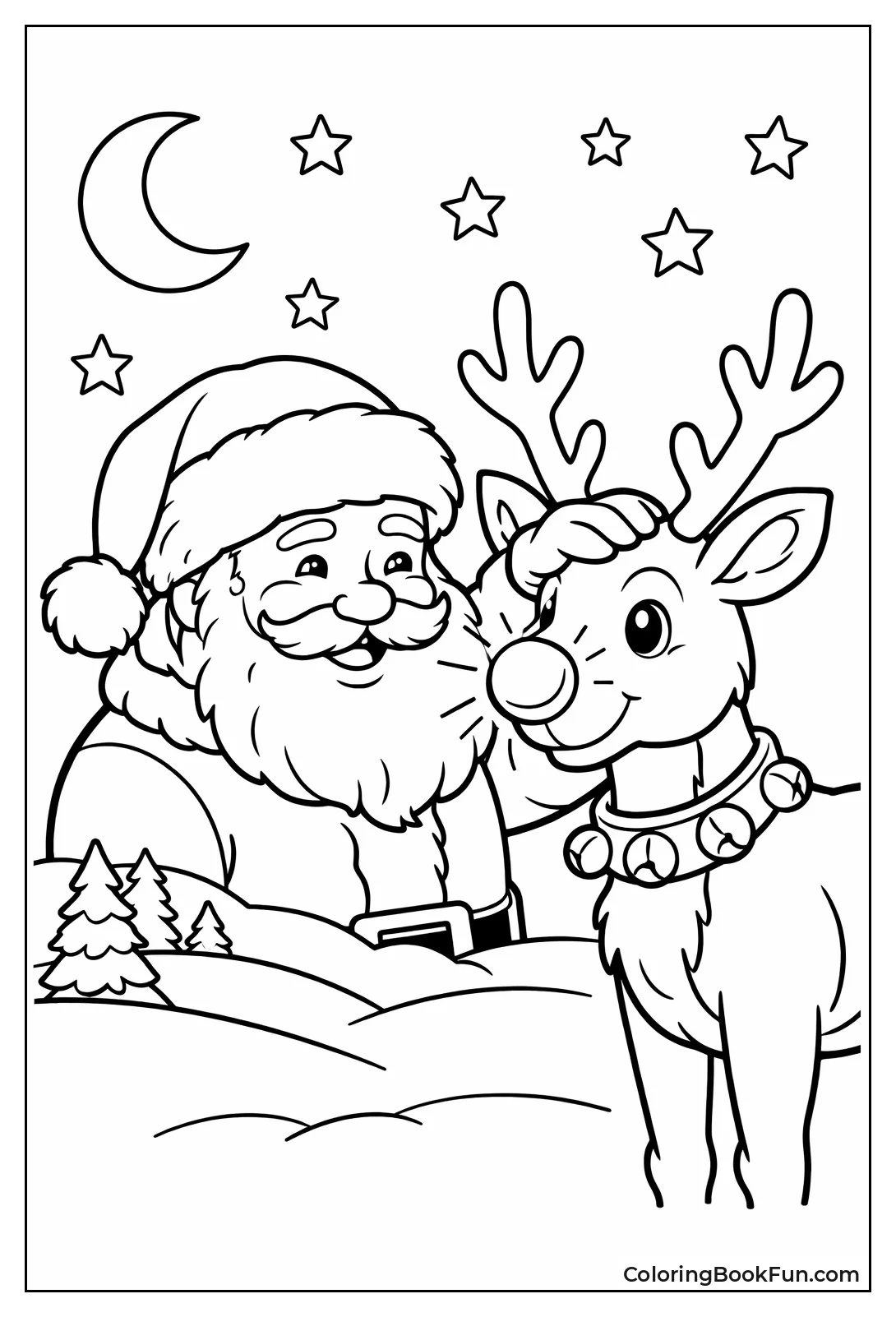 Santa Petting Rudolph