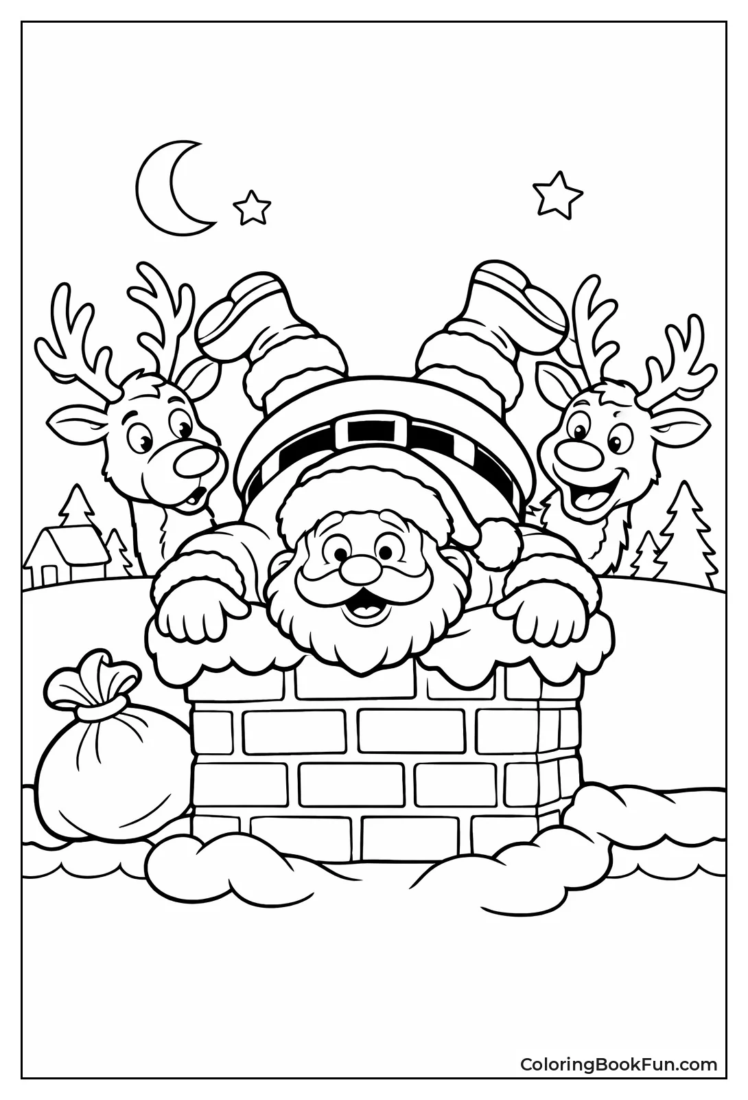 Santa Stuck in Chimney