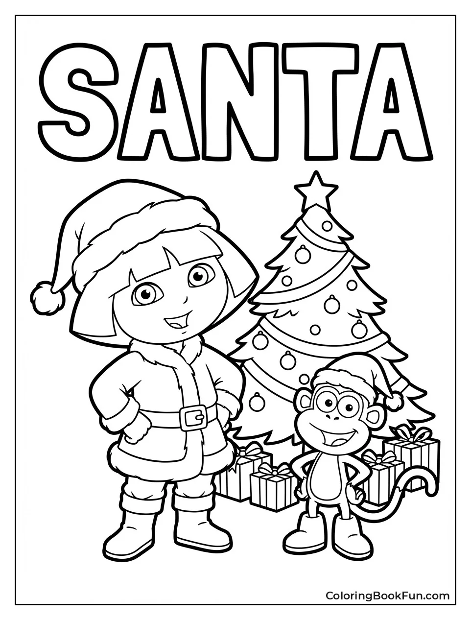 Santa Dora Holds Gifts