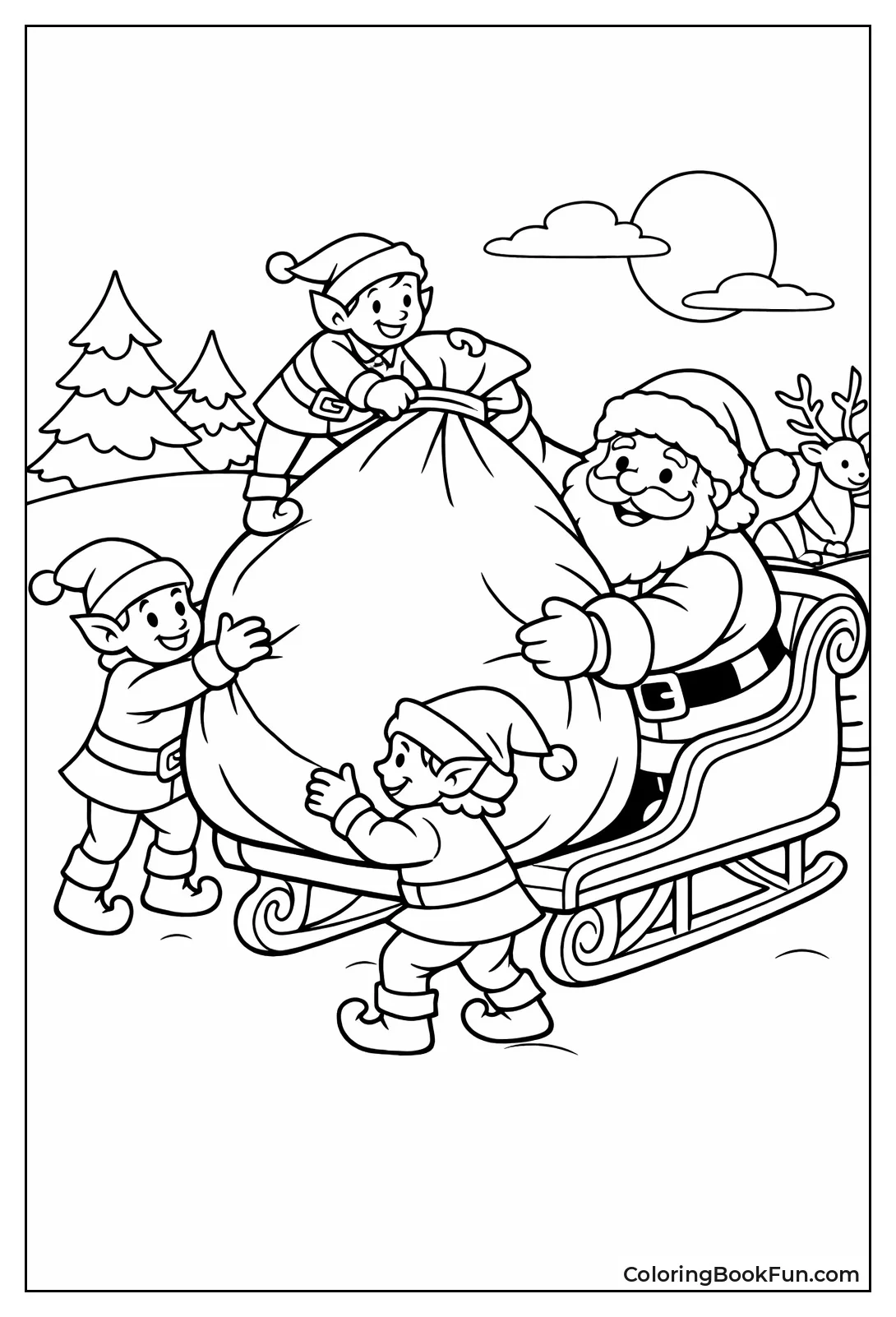 Loading Sleigh with Toys