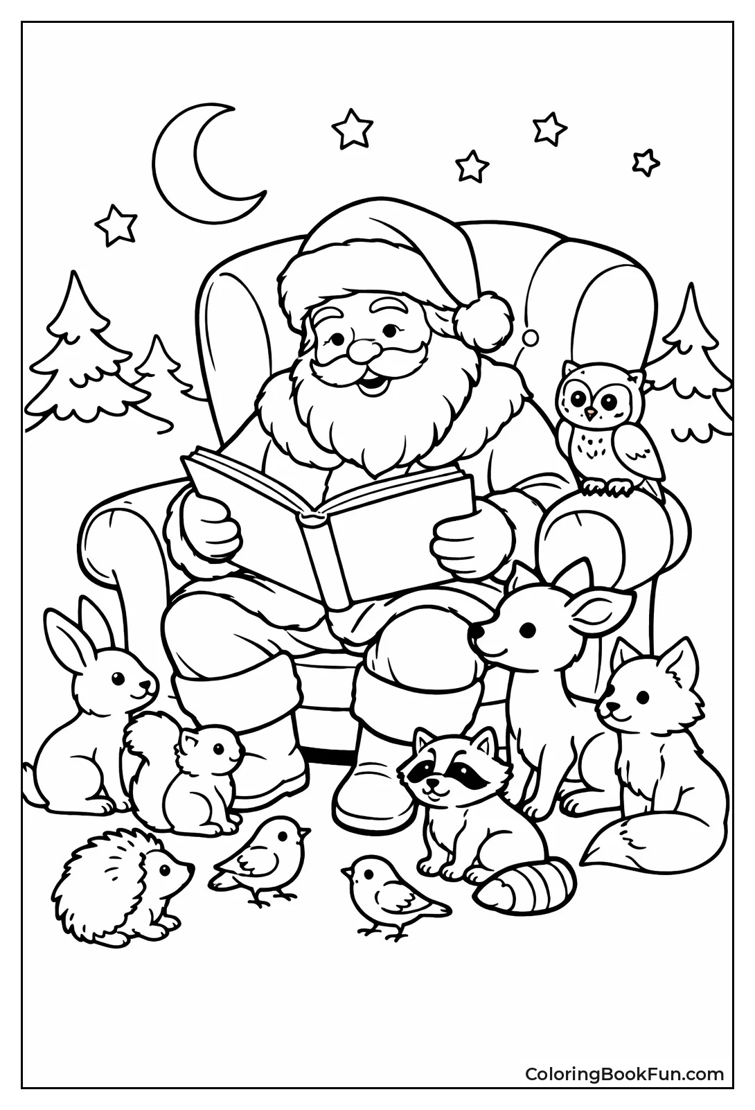 Santa Reading to Animals