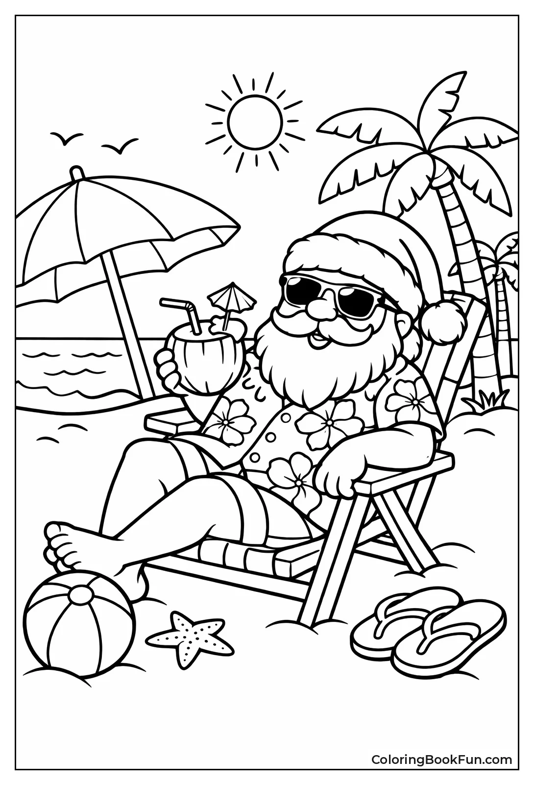 Santa on Tropical Vacation