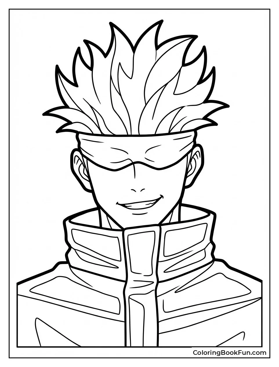 Smirking Gojo Portrait Closeup