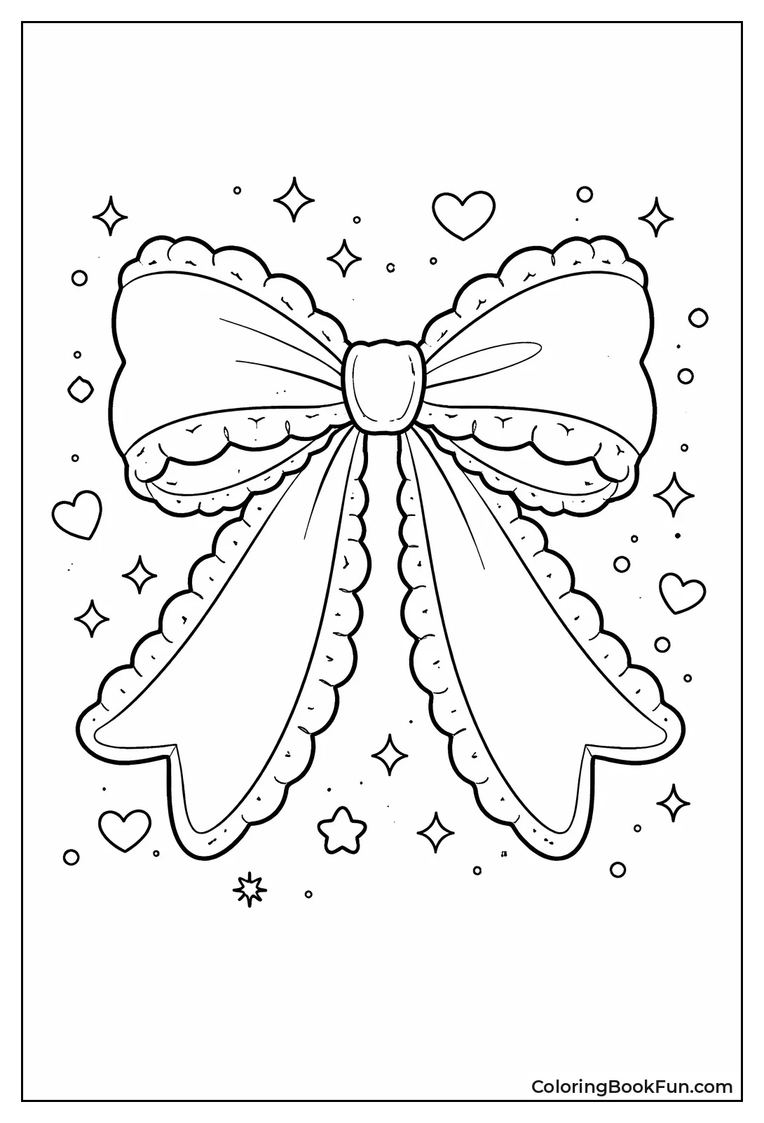 Wavy Scalloped Edge Bow