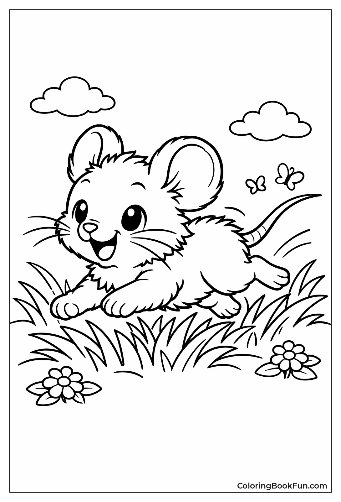 Young Mouse in Grass